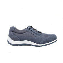 Load image into Gallery viewer, Jaycee Standard Fit Women&#39;s Suede Lace Up &amp; Zip Fastening Flat Sport Style Shoe
