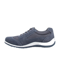 Load image into Gallery viewer, Jaycee Standard Fit Women&#39;s Suede Lace Up &amp; Zip Fastening Flat Sport Style Shoe
