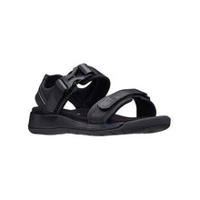 Load image into Gallery viewer, Capri III Standard Fit Men&#39;s Double Adjustable Velcro Strap Nubuck Leather &amp; Textile Flat Sandal
