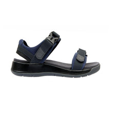 Load image into Gallery viewer, Capri III Standard Fit Men&#39;s Double Adjustable Velcro Strap Nubuck Leather &amp; Textile Flat Sandal
