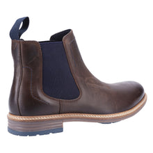 Load image into Gallery viewer, Justin Standard Fit Men&#39;s Leather With Elasticated Side Panel Pull On Chelsea Boot
