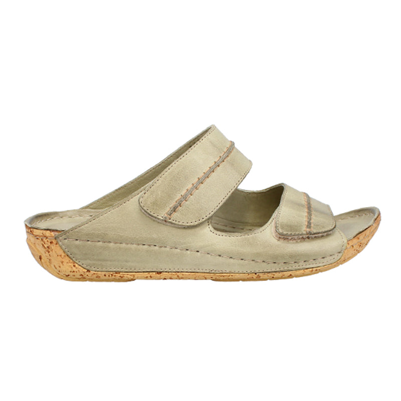 Tynan Wide Fit Women's Adjustable Double Strap Fastening Slip On Sandal