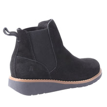 Load image into Gallery viewer, Layla Standard Fit Women&#39;s Suede With Elasticated Side Panel Pull On Mid-Wedge Ankle Boot
