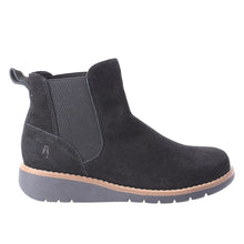 Load image into Gallery viewer, Layla Standard Fit Women&#39;s Suede With Elasticated Side Panel Pull On Mid-Wedge Ankle Boot
