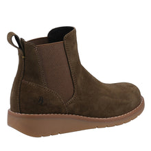 Load image into Gallery viewer, Layla Standard Fit Women&#39;s Suede With Elasticated Side Panel Pull On Mid-Wedge Ankle Boot
