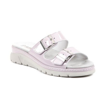 Load image into Gallery viewer, Gina - Wide Fit Women&#39;s Leather Double Buckle Fastening Slip On Sandal
