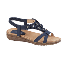 Load image into Gallery viewer, Naples Standard Fit Women&#39;s Floral Detail Strappy Sandal

