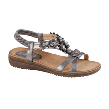 Load image into Gallery viewer, Naples Standard Fit Women&#39;s Floral Detail Strappy Sandal
