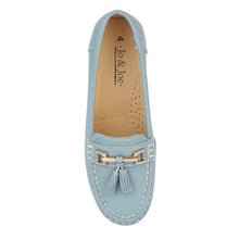 Load image into Gallery viewer, Nautical Standard Fit Women&#39;s Tassel Detail Leather Slip On Loafer
