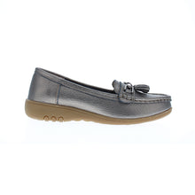 Load image into Gallery viewer, Nautical Wide Fit Women&#39;s Leather Flat Slip On Loafer
