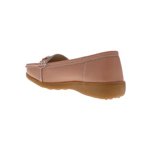 Load image into Gallery viewer, Nautical Wide Fit Women&#39;s Leather Flat Slip On Loafer
