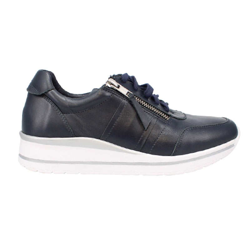 Sabine Standard Fit Women's Lace & Zip Fastening Deep Sole Leather Sport Style Shoe