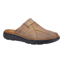 Load image into Gallery viewer, Carson Standard Fit Men&#39;s Leather Slip On Closed Toe Sandal
