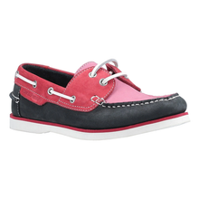 Load image into Gallery viewer, Hattie Standard Fit Women&#39;s Colour Block Leather Lace Up Boat Shoe
