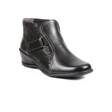 Load image into Gallery viewer, Sasha - Wide Fit Women&#39;s Two Tone Leather Velcro Fastening Ankle Boot
