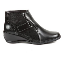 Load image into Gallery viewer, Sasha - Wide Fit Women&#39;s Two Tone Leather Velcro Fastening Ankle Boot

