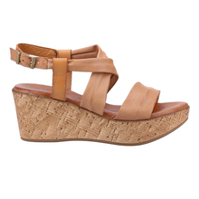 Load image into Gallery viewer, Monique Standard Fit Women&#39;s Leather Strappy Wedge Sandal
