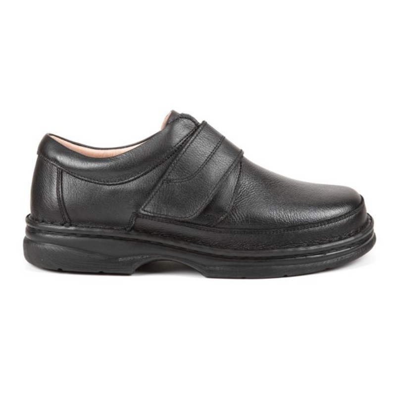 Todd - Extra Wide Fit Men's Leather Velcro Fastening Shoe