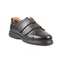 Load image into Gallery viewer, Troy - Extra Wide Men&#39;s Leather Double Velcro Strap Fastening Formal Shoe
