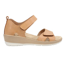 Load image into Gallery viewer, Viv Standard Fit Women&#39;s Dual Velcro Strap Fastening Mid Wedge Sandal
