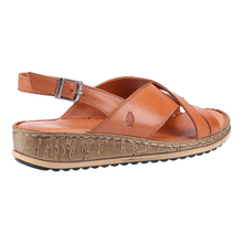 Load image into Gallery viewer, Elena Standard Fit Women&#39;s Mid Wedge Leather Crossover Detail Strappy Buckle Fastening Sandal
