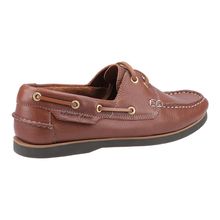Load image into Gallery viewer, Hattie Standard Fit Women&#39;s Colour Block Leather Lace Up Boat Shoe

