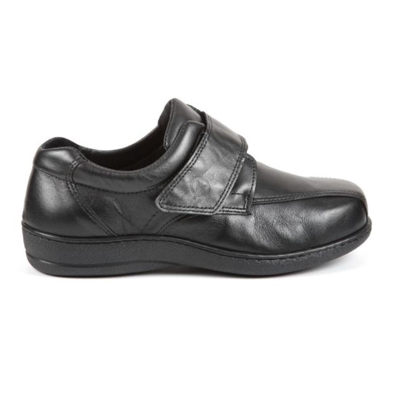 Zurich - Extra Wide Fit Women's Leather Velcro Touch Fastening Flat Shoe