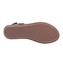 Load image into Gallery viewer, Norah Wide Fit Leather Toe Post With Adjustable Velcro Strap Fastening Flat Sandal
