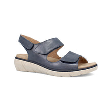 Load image into Gallery viewer, Adalyn Wide Fit Women&#39;s Triple Velcro Adjustable Strap Wedge Sandal
