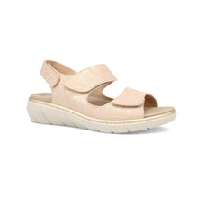 Load image into Gallery viewer, Adalyn Wide Fit Women&#39;s Triple Velcro Adjustable Strap Wedge Sandal
