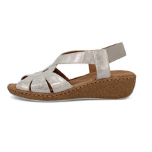 Load image into Gallery viewer, Alina Wide Fit Women&#39;s Elasticated Sling Back Wedge Sandal
