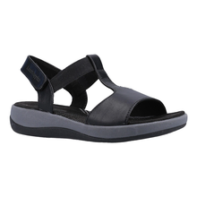 Load image into Gallery viewer, Sylvie Standard Fit Women&#39;s Leather &amp; Elastic Strappy Sport Style Sandal With Single Touch Fastening Back Strap
