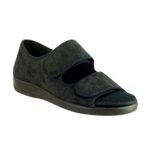 Load image into Gallery viewer, Brompton Extra Wide Fit Velvet Finish Open Toe Unisex Slipper
