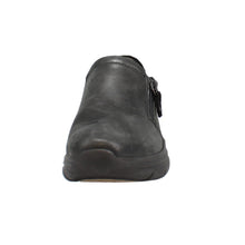 Load image into Gallery viewer, Cara Wide Fit Women&#39;s Easy Access Zip Feature Leather Slip On Shoe
