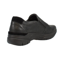 Load image into Gallery viewer, Cara Wide Fit Women&#39;s Easy Access Zip Feature Leather Slip On Shoe
