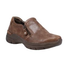 Load image into Gallery viewer, Cara Wide Fit Women&#39;s Easy Access Zip Feature Leather Slip On Shoe

