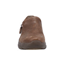 Load image into Gallery viewer, Cara Wide Fit Women&#39;s Easy Access Zip Feature Leather Slip On Shoe
