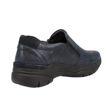 Load image into Gallery viewer, Cara Wide Fit Women&#39;s Easy Access Zip Feature Leather Slip On Shoe
