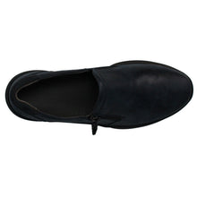 Load image into Gallery viewer, Cara Wide Fit Women&#39;s Easy Access Zip Feature Leather Slip On Shoe
