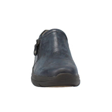 Load image into Gallery viewer, Cara Wide Fit Women&#39;s Easy Access Zip Feature Leather Slip On Shoe
