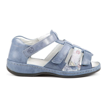 Load image into Gallery viewer, Carrie - Ultra Wide Women&#39;s Quad Touch Strap Fastening Strappy Flat Leather Open Toed Sandal
