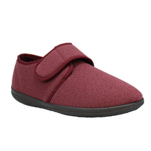 Load image into Gallery viewer, Charles Wide Fit Men&#39;s Soft Touch Warm Lined Velcro Strap Fastening Slipper
