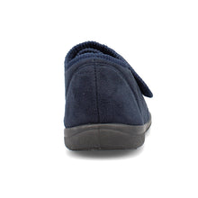 Load image into Gallery viewer, Charles Wide Fit Men&#39;s Soft Touch Warm Lined Velcro Strap Fastening Slipper
