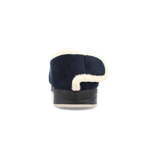 Load image into Gallery viewer, Charlotte Extra Wide Fit Women&#39;s Dual Velcro Strap Fastening Warm Lined Velour Slipper
