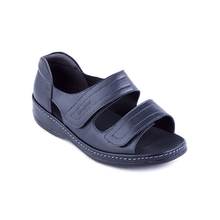 Load image into Gallery viewer, Cheryl - Women&#39;s Ultra Wide Strappy Flat Leather Sandal
