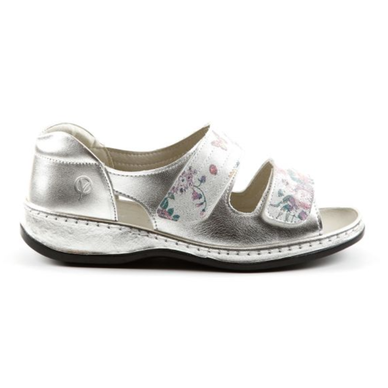 Cheryl - Women's Ultra Wide Strappy Flat Leather Sandal