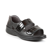 Load image into Gallery viewer, Cheryl - Women&#39;s Ultra Wide Strappy Flat Leather Sandal
