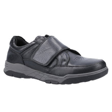 Load image into Gallery viewer, Fabian Wide Fit Men&#39;s Leather / Nubuck Mix Velcro Fastening Flat Shoe

