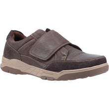 Load image into Gallery viewer, Fabian Wide Fit Men&#39;s Leather / Nubuck Mix Velcro Fastening Flat Shoe
