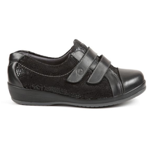 Load image into Gallery viewer, Fargo - Women&#39;s Extra Wide Dual Bar Touch Fastening Leather Shoe
